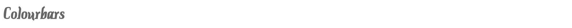 Sample characters Colourbars Font